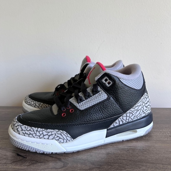 Nike Air Jordan 3 Retro OG BG Black Cement Sneaker Size 6Y or Women's 8 #B1232A - Picture 5 of 11